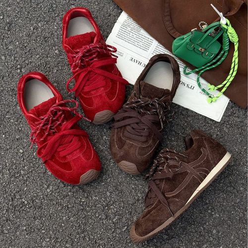 【女鞋】-2026年新款韩版复古百搭休闲运动平底阿甘德训鞋潮鞋女鞋主图