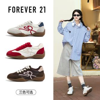 【甜辣德训】F21真皮德训鞋女2026春季新款厚底增高复古休闲赛车鞋主图