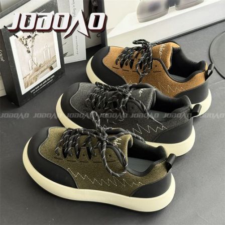 JODOO*26SS"麦穗系列"厚底低帮百搭男面包鞋 小众丑萌设计感板鞋