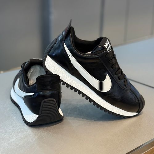  秋冬季新款男鞋皮面时尚百搭轻便厚底阿甘鞋低帮加绒休闲运动鞋主图