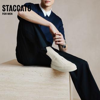 思加图秋季新款漫步者复古板鞋厚底休闲鞋小白鞋男鞋H2826CM5主图