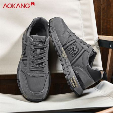 Aokang/奥康2026年新款官方正品男鞋春季运动休闲鞋子复古阿甘鞋