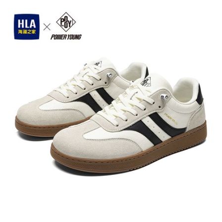 HLA/海澜之家男鞋2026春季新款复古德训鞋板鞋防滑耐磨时尚休闲鞋