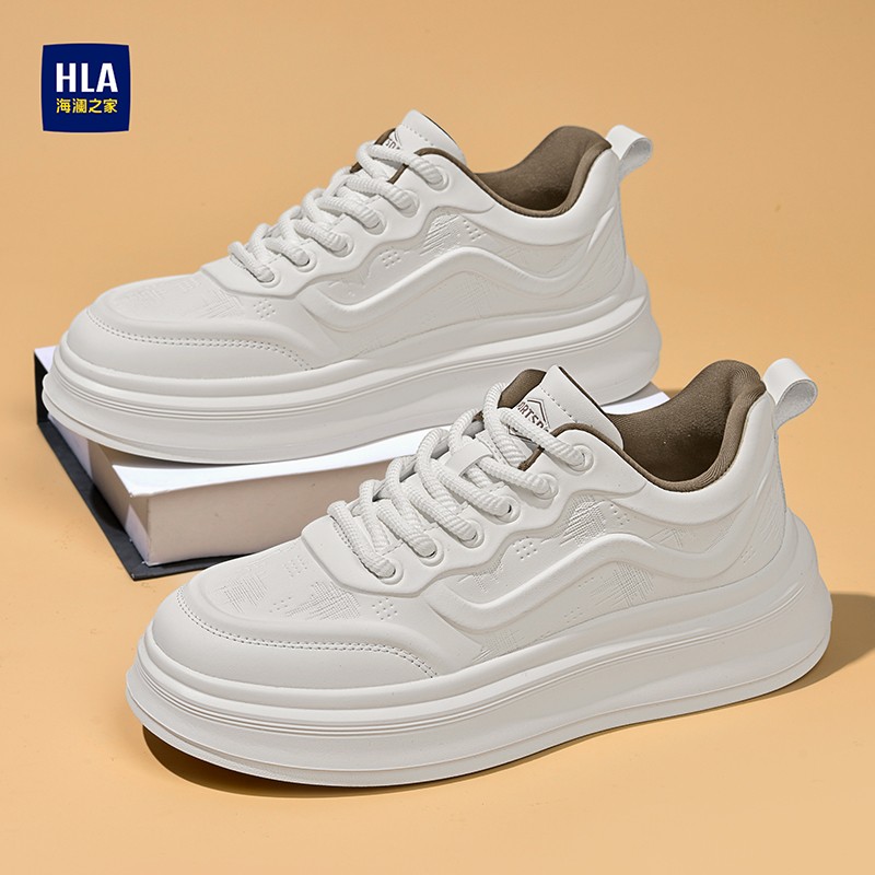 海澜之家男鞋冬季爆款潮牌休闲小白板鞋男士百搭春秋运动白色潮鞋主图