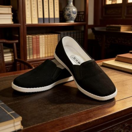 内联升3119C老北京布鞋纯手工千层底一字底前后贴胶片春秋布鞋