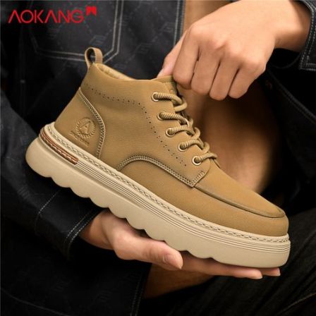 Aokang/奥康2026春季户外增高运动休马丁靴百搭时尚防滑男士男鞋