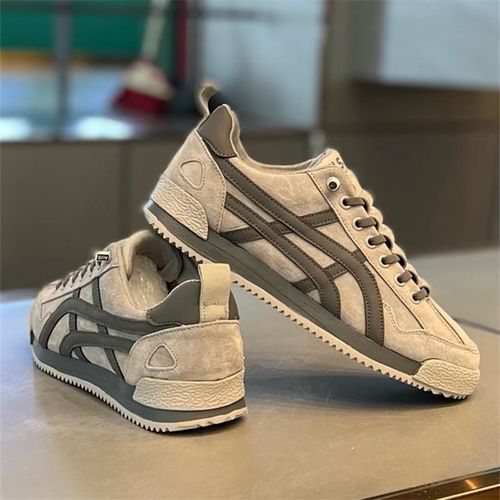 2026春秋季休闲低帮皮面轻便平底系带板鞋时尚运动个性潮牌男鞋主图