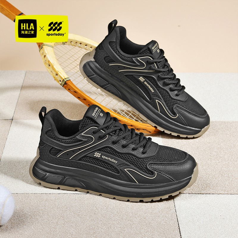HLA/海澜之家男鞋2026春季新款男士厚底增高运动鞋耐磨透气休闲鞋主图