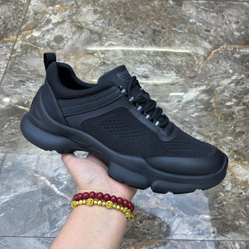 高品质广州男鞋2026新款飞织透气运动休闲男鞋低帮系带百搭男款鞋主图