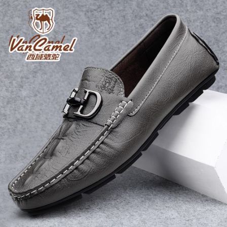 VANCAMEL/西域骆驼男士豆豆鞋真皮时尚驾车鞋韩版休闲皮鞋软底潮