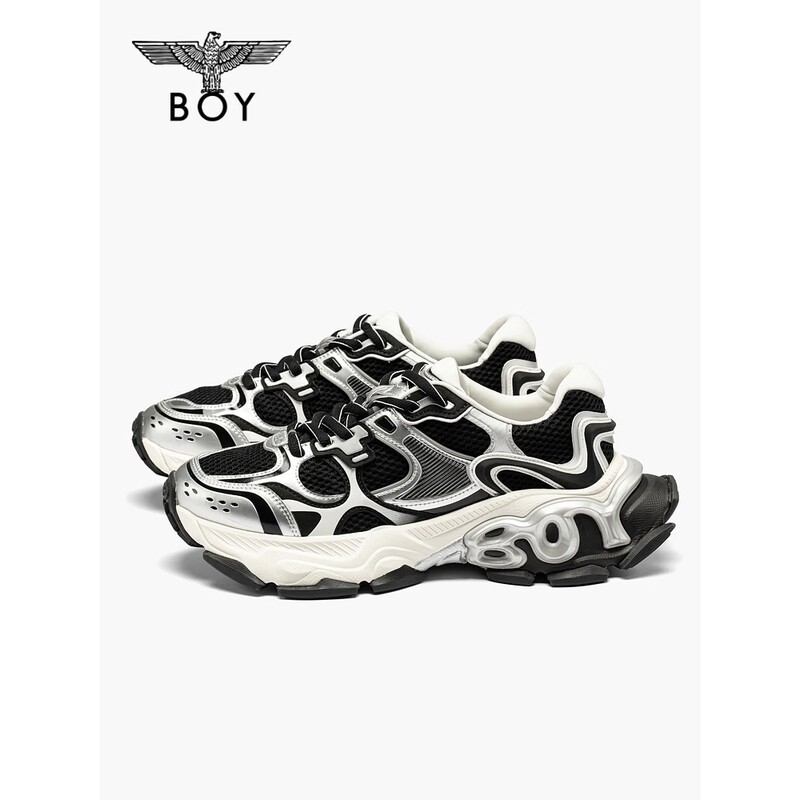 【星环】BOYLONDON仿金属元素拼色男女休闲鞋2026春夏新款N79002主图