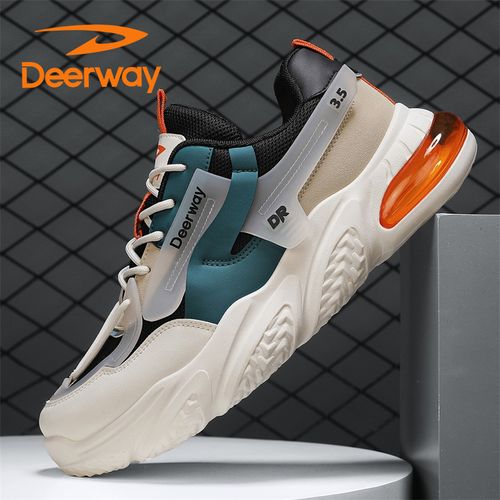 德尔惠夏季网面透气男鞋运动休闲跑步男士软底老爹增高防滑休闲鞋主图