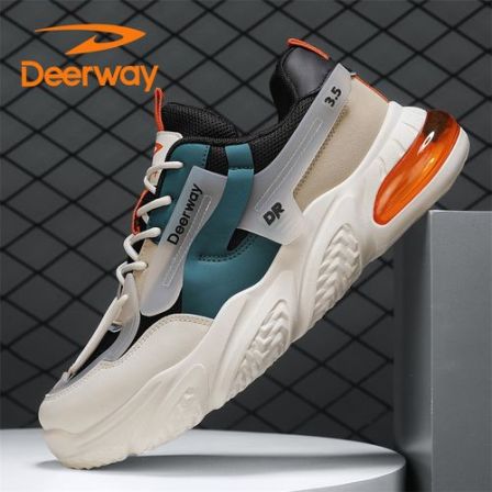 德尔惠夏季网面透气男鞋运动休闲跑步男士软底老爹增高防滑休闲鞋