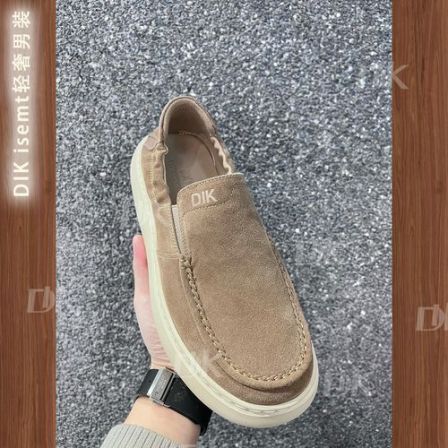 DIK舒适透气轻便休闲皮鞋百搭鞋子低帮时尚轻奢男款QS6638-1