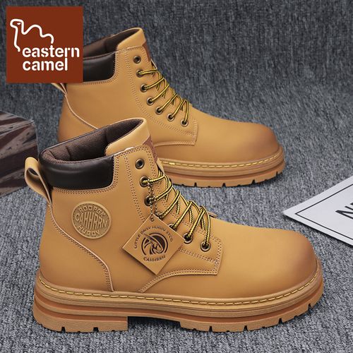 东方骆驼马丁靴男款2025新款秋季高帮大黄靴英伦风复古百搭马丁靴主图