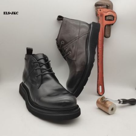 ELS•JKC品牌，男士俄款马臀皮切尔西靴