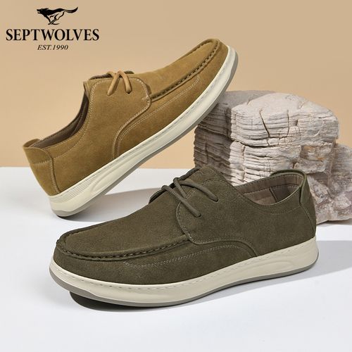 七匹狼男士休闲皮鞋新款男鞋舒适软底勃肯鞋男款工装鞋英伦风鞋子主图