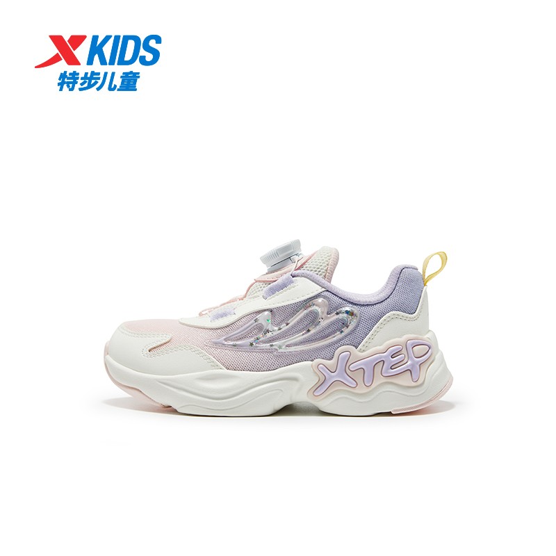 【闪蝶】特步儿童春秋季女童幼小童防滑缓震舒适休闲鞋675314329323主图