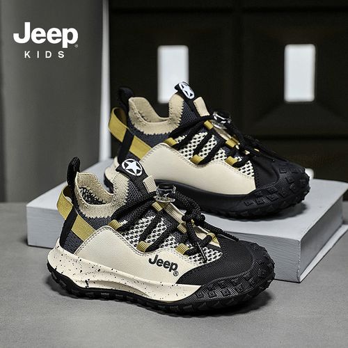 Jeep儿童鞋子秋季透气双网运动鞋6-12岁男女童儿童潮鞋防滑休闲鞋主图