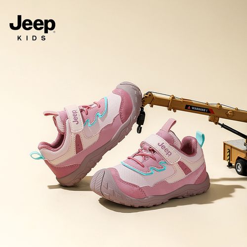 Jeep女宝宝学步鞋秋季男女童小童幼童软底机能鞋幼儿园儿童魔术贴主图