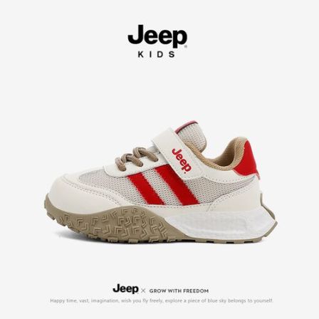 jeep儿童运动鞋秋季男童网面耐磨防滑户外鞋女童轻便透气休闲鞋