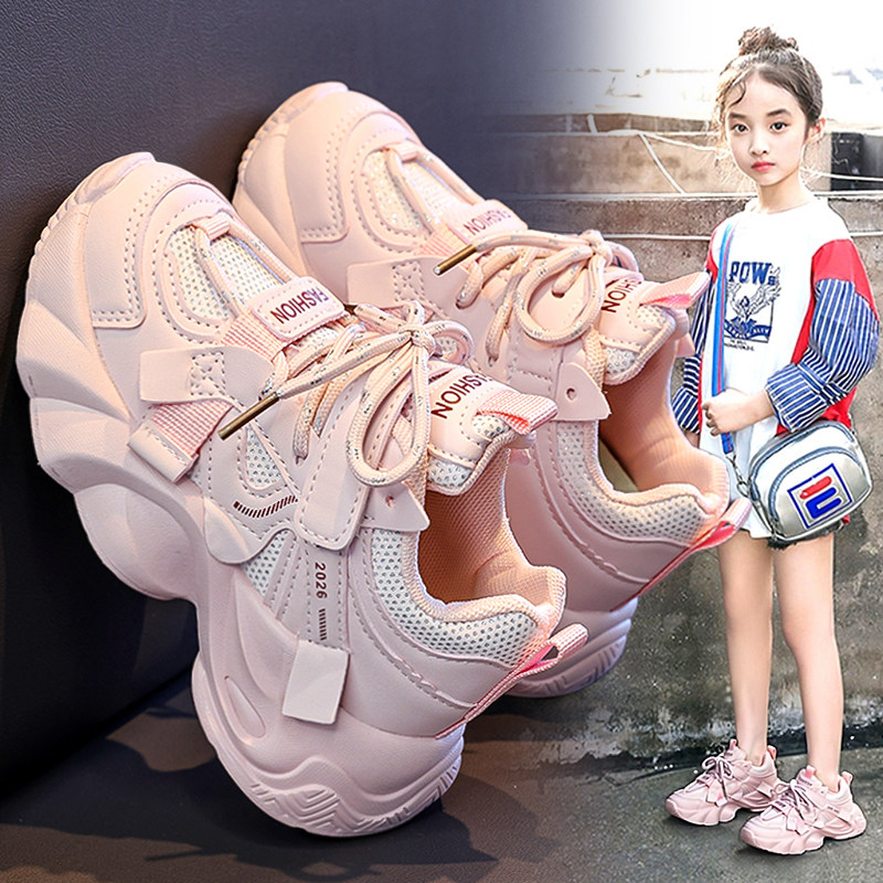 阿童木女童鞋子运动鞋2026新款春季爆款儿童软底老爹鞋女孩跑步鞋主图