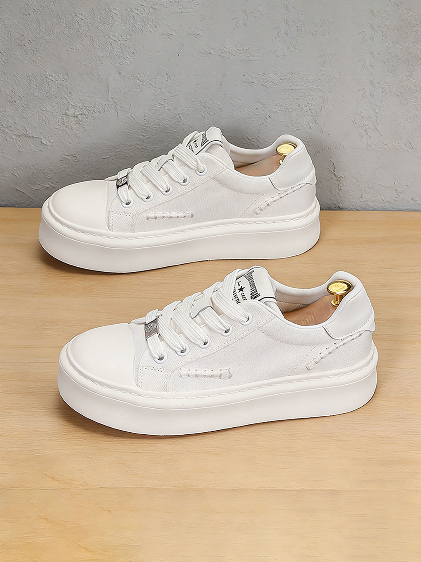 帆布鞋男士薄款透气夏天不脚臭青少年男运动休闲厚底防滑大头板鞋主图