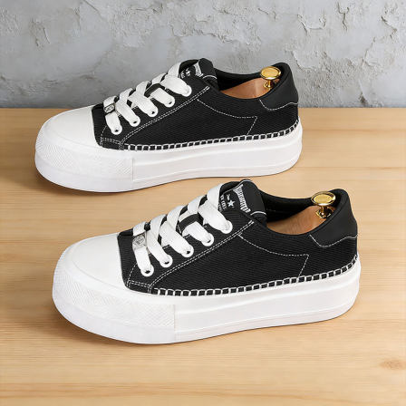 休闲鞋男鞋2026新款今年流行爆款青少年百搭经典透气厚底帆布板鞋