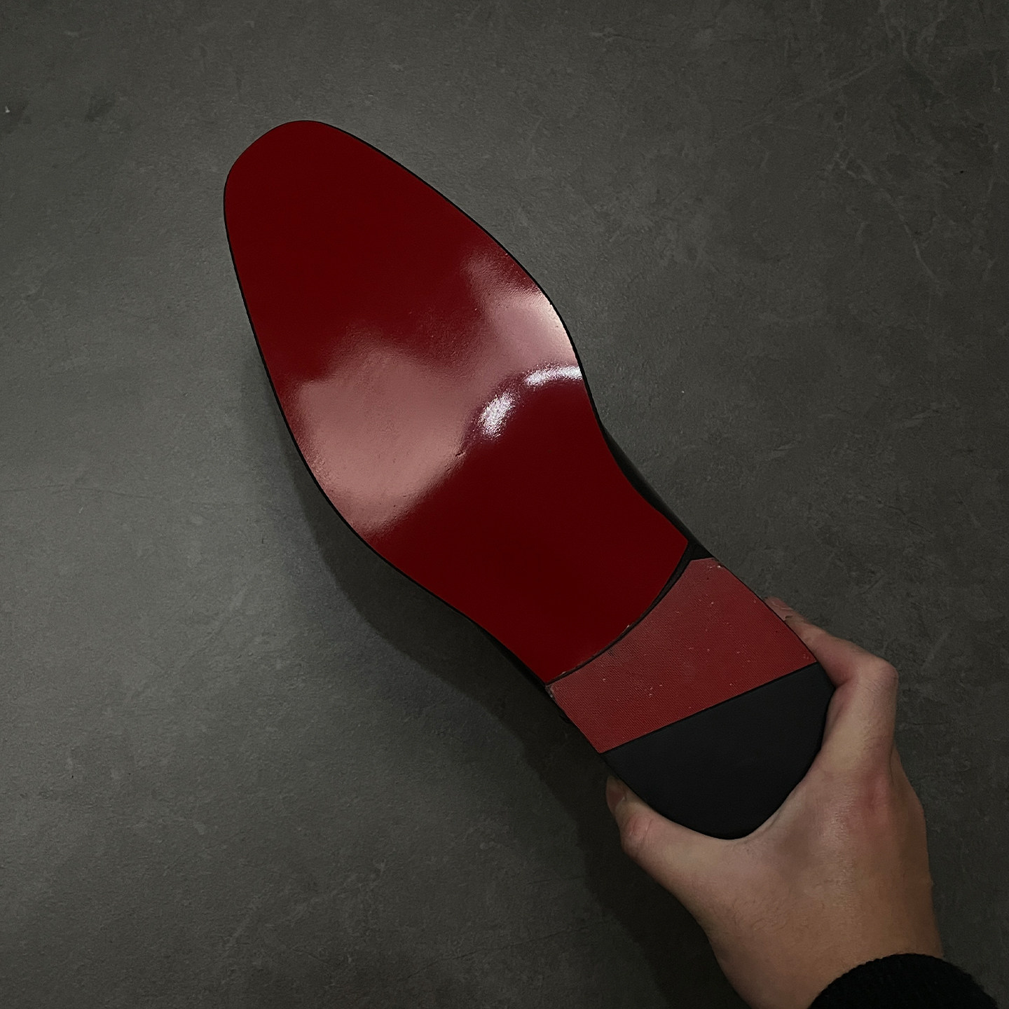 CL红底尖头德比鞋男三接头正装系带皮鞋上班通勤高级增高新郎婚鞋主图