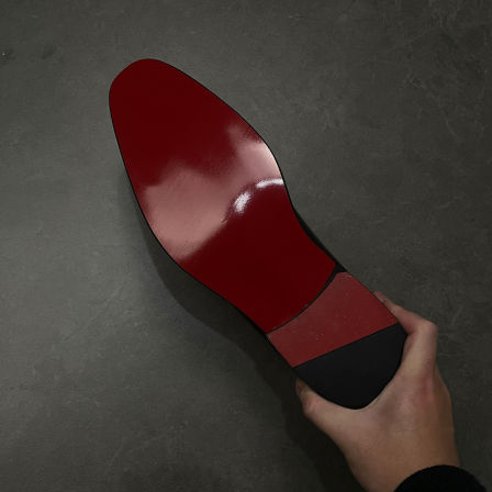 CL红底尖头德比鞋男三接头正装系带皮鞋上班通勤高级增高新郎婚鞋