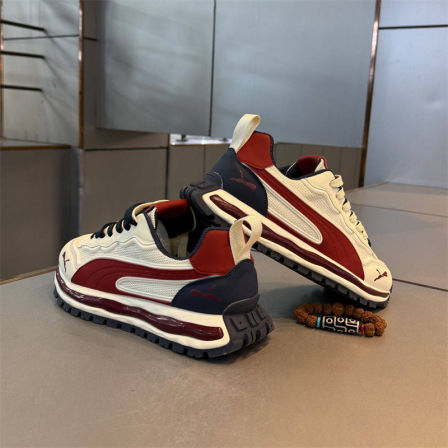 轻奢阿甘男鞋春季青少年网面透气潮牌休闲跑步老爹鞋超好看运动鞋