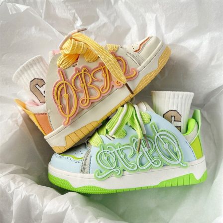 李宇新鸳鸯鞋男生春季小众设计感板鞋多巴胺面包鞋厚底休闲运动鞋