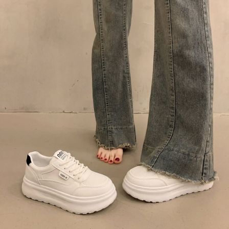 小白鞋女2026春季新款百搭时尚超火女鞋厚底内增高休闲运动鞋女款