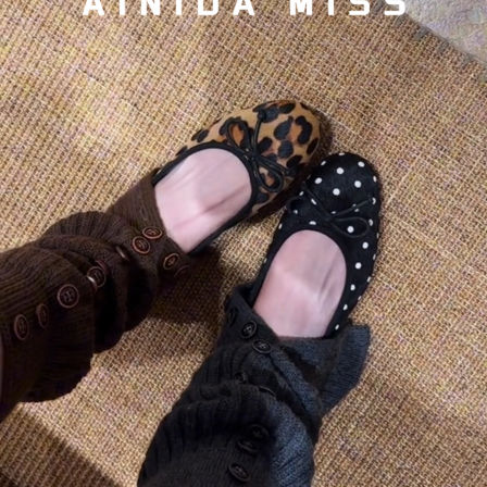 牛皮版~法式小香风气质浅口单鞋女春2026新款配裙子平底晚晚瓢鞋