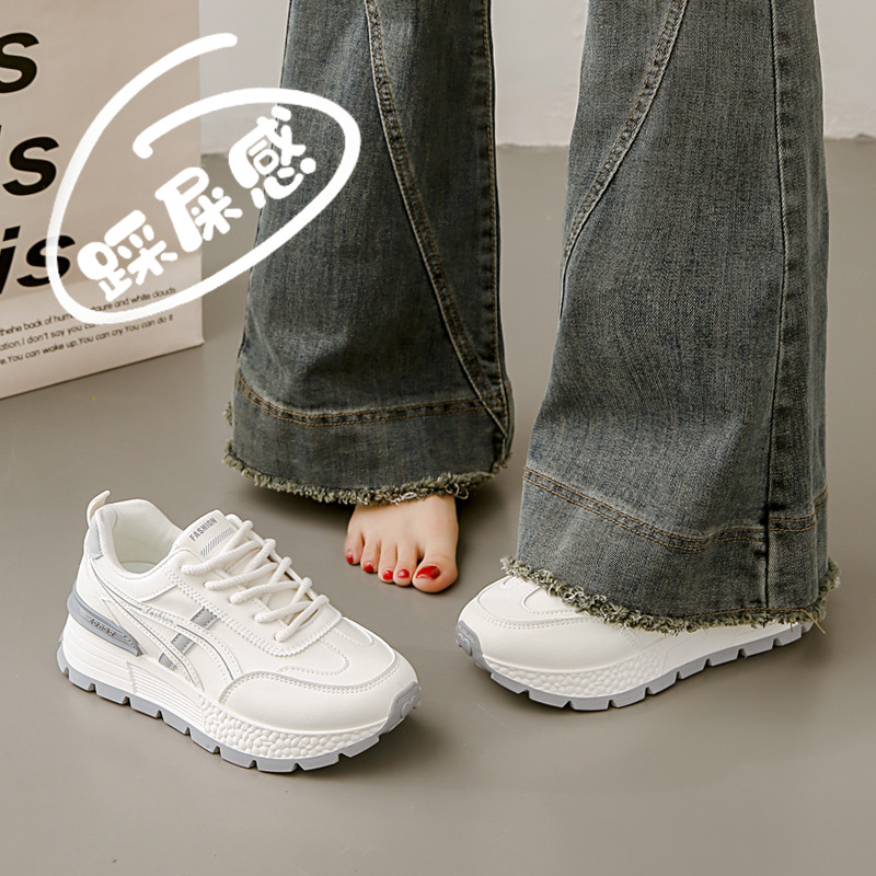 女鞋踩屎感阿甘运动鞋女2026年春季新款厚底增高老爹休闲鞋显脚小主图