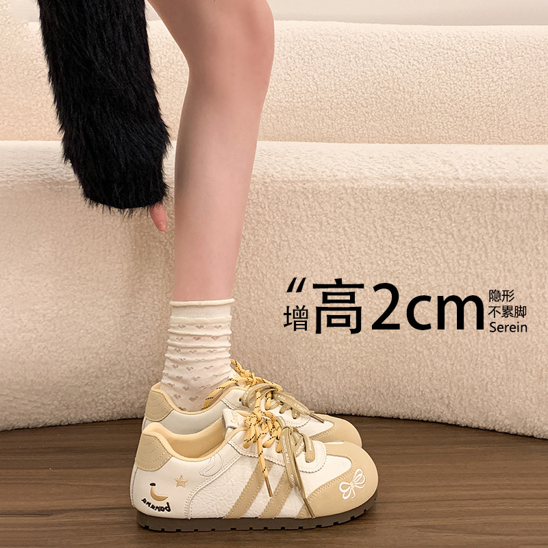 薄底内增高德训鞋女2026新款春季爆款女鞋子小众学生百搭阿甘板鞋主图