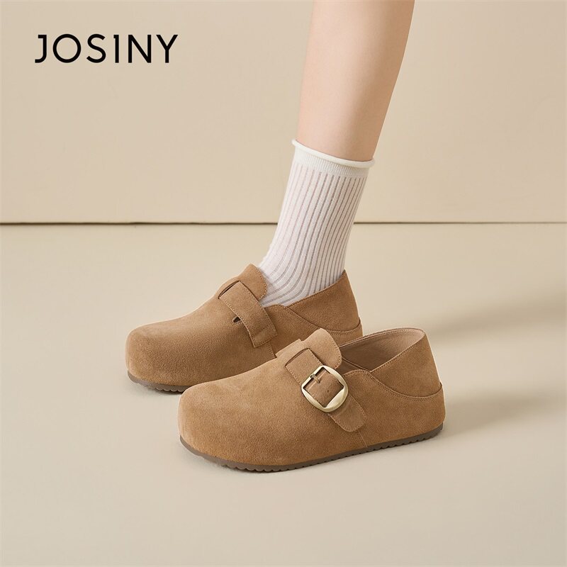 卓诗尼内增高勃肯鞋女2026新款春季全包鞋子厚底小个子一脚蹬女鞋主图