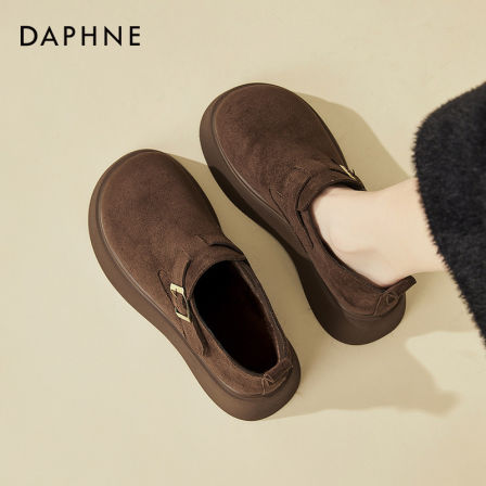 达芙妮厚底勃肯鞋女款2026新款春季配阔腿裤鞋子复古休闲深口单鞋