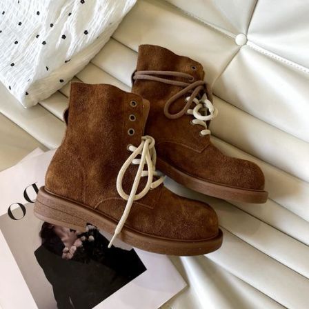 小小苏双鞋带-四季潮款休闲时尚百搭英伦风马丁靴透气;ECX55273