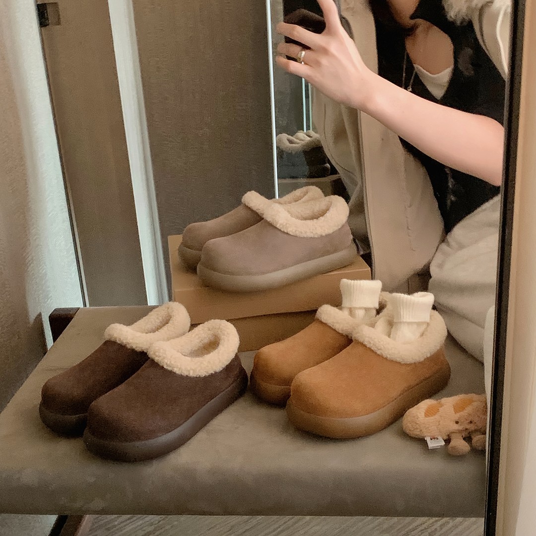 13号【直播间微瑕疵】葡萄妈Studiolee 售完即止 加绒毛毛勃肯鞋女主图