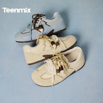 天美意2026春新款商场同款百搭复古平底运动女德训鞋BM781AM6主图