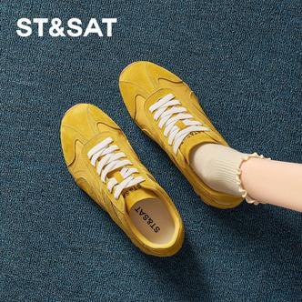 星期六平底德训鞋女2026春季新款软底通勤阿甘鞋舒适不累脚休闲鞋