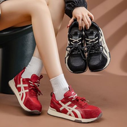 9916 真皮德训鞋冬季百搭深口加绒平底休闲鞋女运动