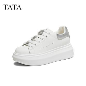 TATA他她2026春新款商场同款日常休闲板鞋百搭厚底小白鞋WU508AM6
