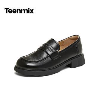 天美意2026春新款商场同款厚底百搭英伦乐福鞋女单鞋BM981AA6