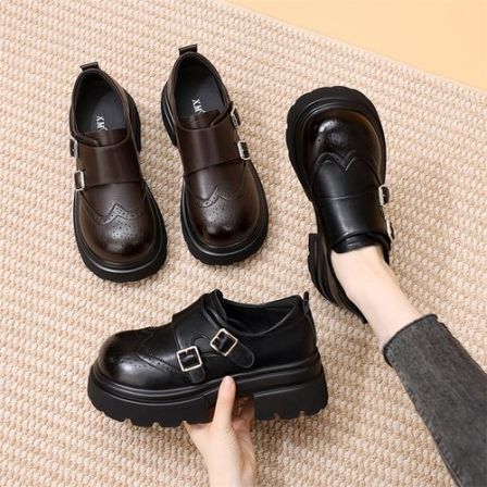 6厘米增高乐福鞋女2026年新款厚底不累脚松糕底上班软底休闲鞋子
