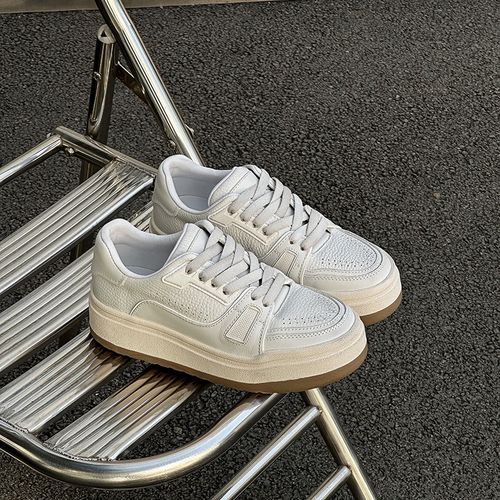 专属 新款 牛皮 轻微擦色  白鞋 单鞋 春秋款主图