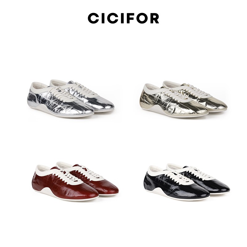 CICIFOR复古风内增高德训鞋女休闲鞋系带圆头主图