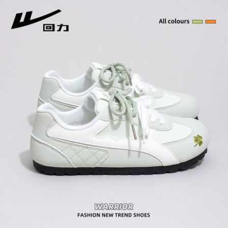 回力小白鞋女2026春季新款学生百搭浅绿休闲板鞋薄底清新德训鞋女