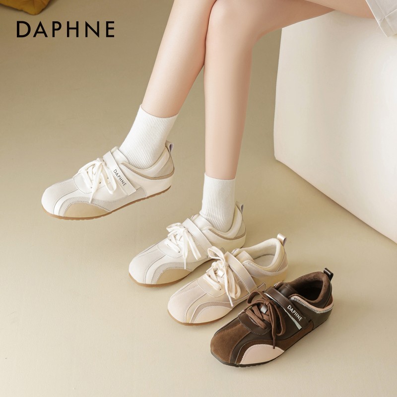 达芙妮百搭德训鞋女2026年春季新款魔术贴平底潮流休闲百搭运动鞋主图